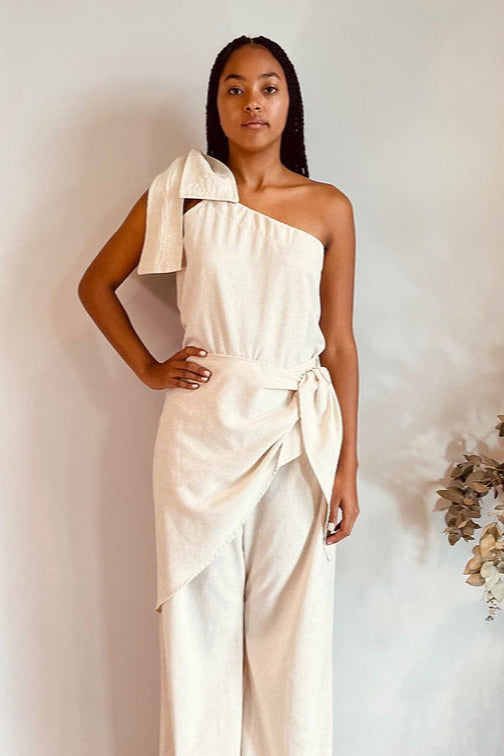 Falda Pantalón Lino Natural