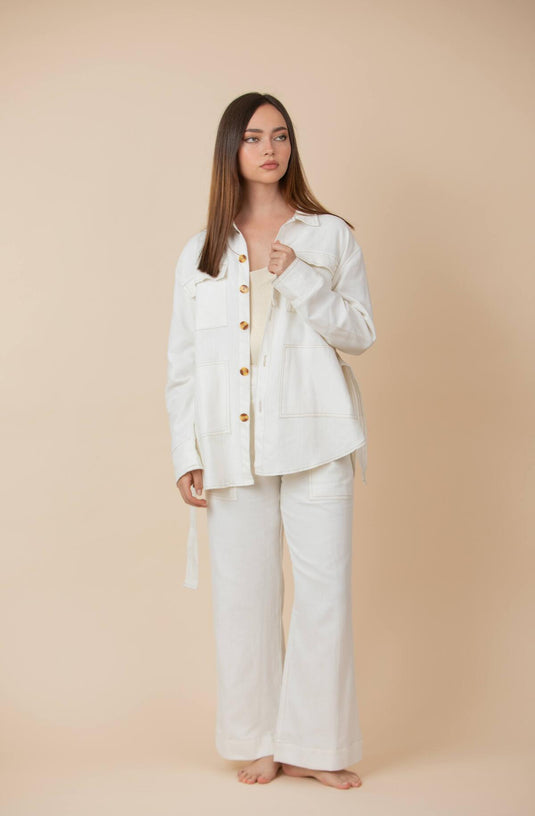 Chaqueta Bolsillos Off White