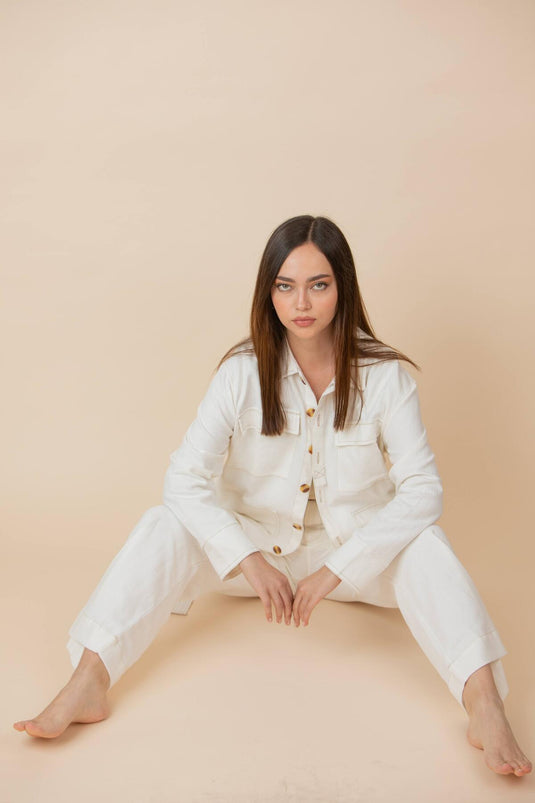 Chaqueta Bolsillos Off White