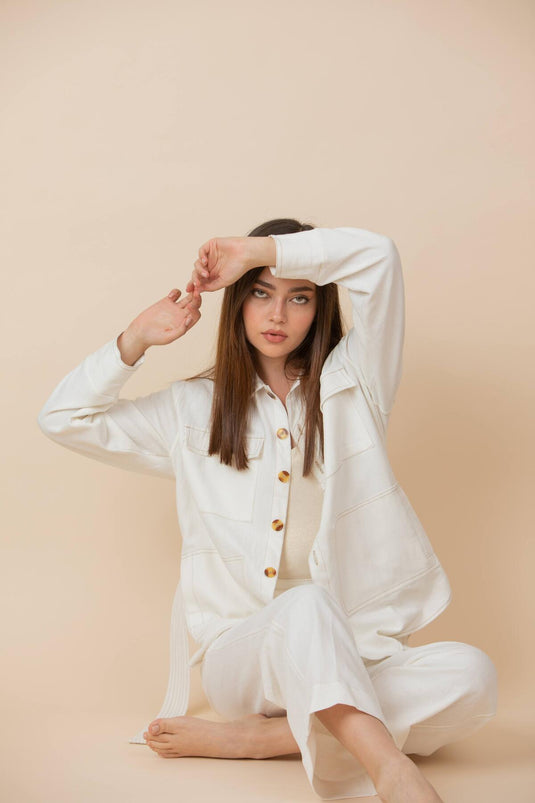 Chaqueta Bolsillos Off White