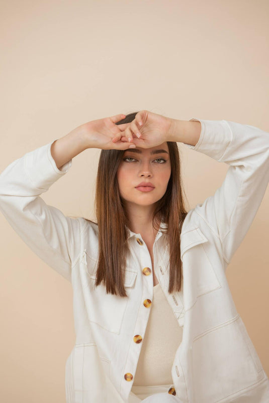 Chaqueta Bolsillos Off White