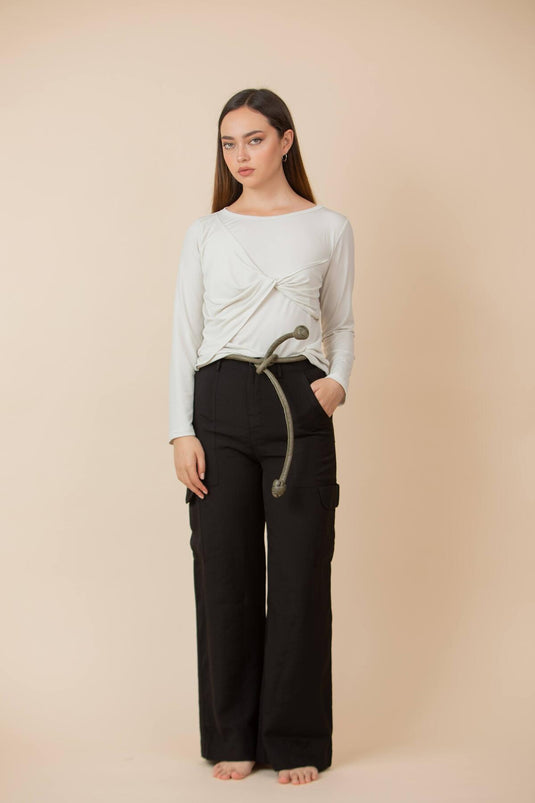Pantalon Cargo Negro