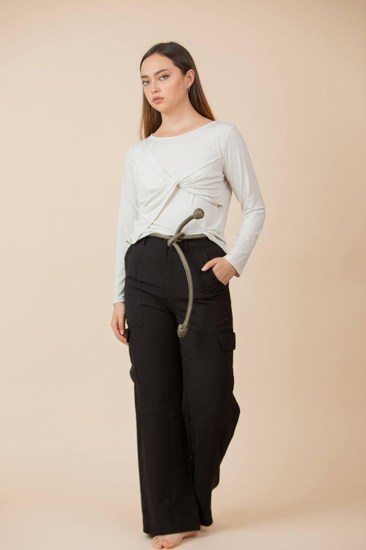 Pantalon Cargo Negro