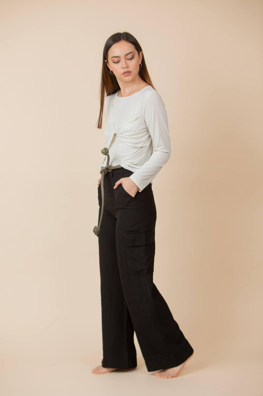 Pantalon Cargo Negro