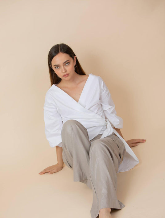 Pantalón Cargo Lino Silver