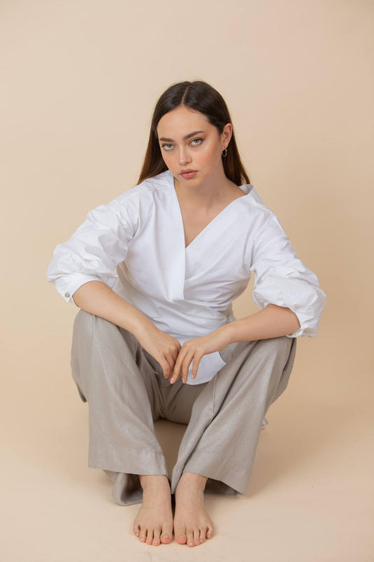 Pantalón Cargo Lino Silver