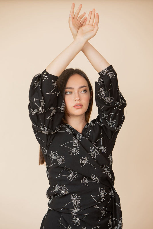 Blusa de Amarrar Lyche Negro