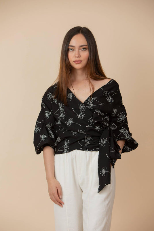 Blusa de Amarrar Lyche Negro