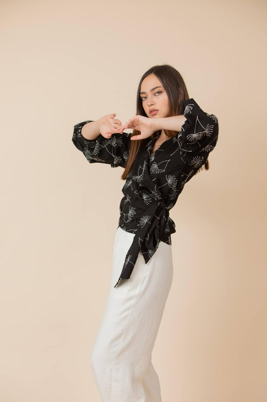 Blusa de Amarrar Lyche Negro