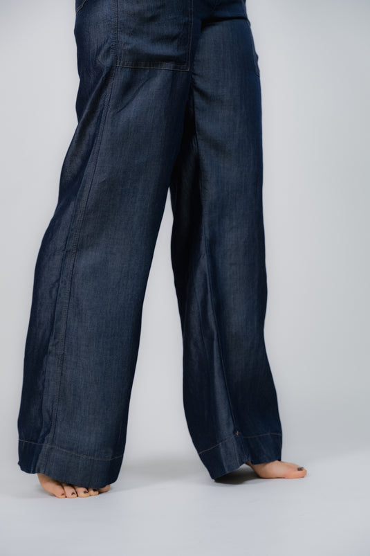 Pantalón Indigo Satinado