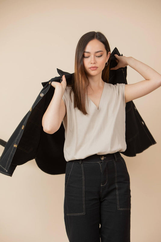 Set Cotton Linen Black