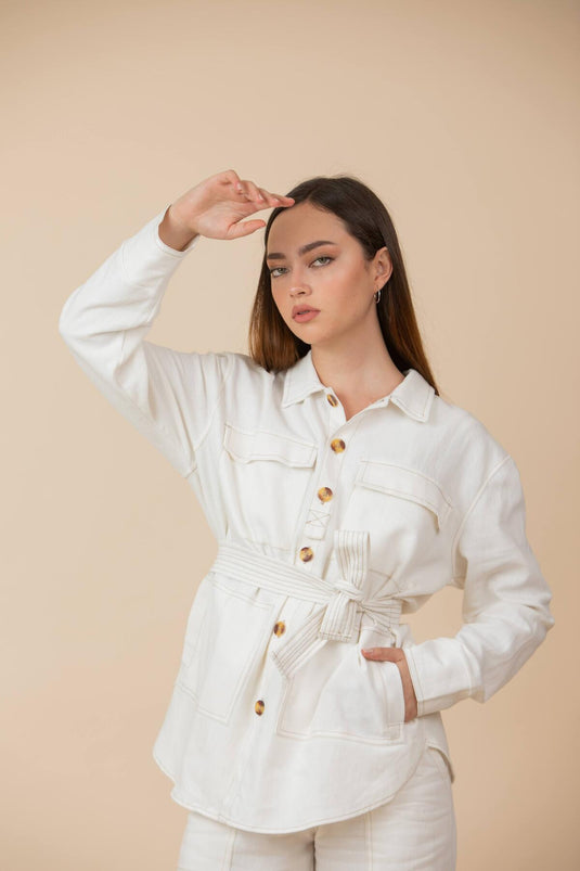 Set Cotton Linen Ivory