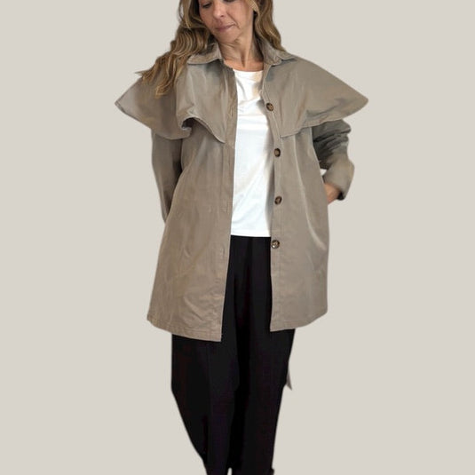 Trench Coat Con Capa