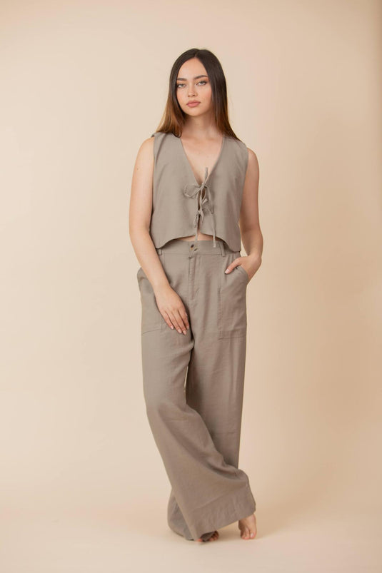 Tie Vest Taupé
