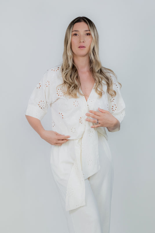 Top Petalo Ivory