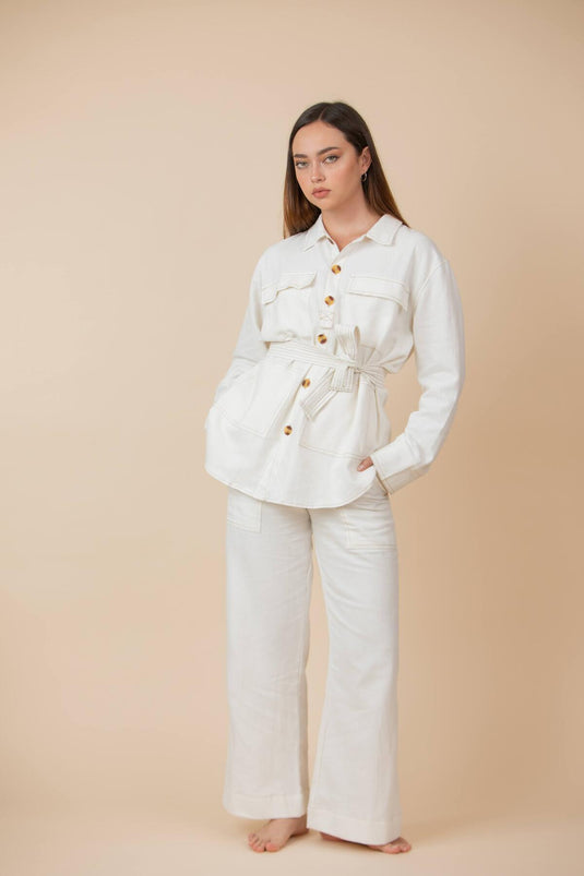 Set Cotton Linen Ivory